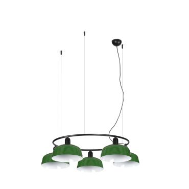 Faro Tatawin M - suspension - Ø 96,6 x 100 x 210 cm - noir satiné et vert brillant
