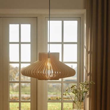 Nordlux Manago - lampe suspendue - Ø 50 x 225 cm - nature