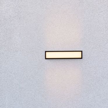 Nova Luce Inga - applique murale extérieure - 30 x 6,5 x 7,3 cm - 18W LED inclus - IP65 - anthracite foncé