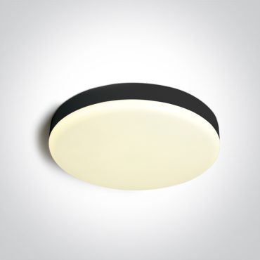 ONE Light Plafo - plafonnier - Ø 26 x 5,5 cm - 26W LED inclus - IP65 - noir