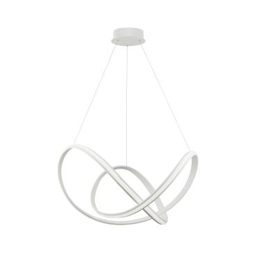 Nova Luce Apus - lampe suspendue - Ø 70 x 120 cm - 50W LED dimmable inclus - blanc sable