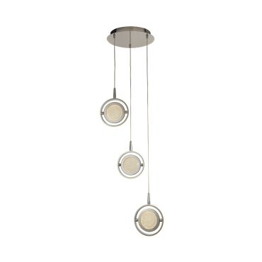 Searchlight Gyroscope - lampe suspendue - Ø 42 x 160 cm - 56W LED dimmable inclus - chrome