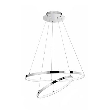 Nova Luce Aria - lampe suspendue - Ø 60 x 120 cm - 85W LED inclus - chrome