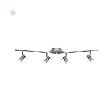 Searchlight Aries - plafonnier - 90 x 12 x 16 cm - IP44 - chrome