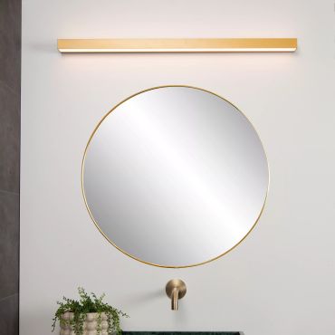 Lucide Alexa - applique murale oblongue - 13W LED inclus - 90 x 8 x 3,6 cm - IP44 - or mat