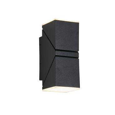 Searchlight Montana - Applique d'extérieur - 6 x 15 cm - 12W LED inclus - IP65 - noir