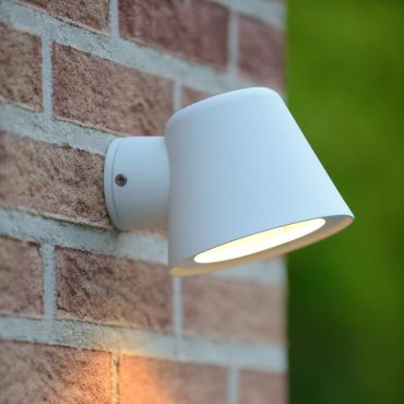 Lucide Dingo - applique murale extérieure - 11,5 x 14,5 x 11 cm - 5W LED dimmable inclus - blanc