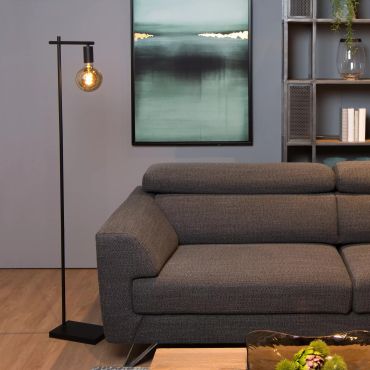Lucide Leanne - lampadaire - 15 x 26 x 152 cm - noir