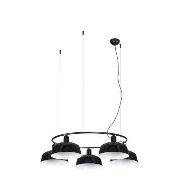 Faro Tatawin M - suspension - Ø 96,6 x 100 x 210 cm - noir satiné et noir brillant