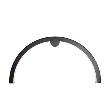 Maxlight Trio Arc - applique murale en saillie - 60 x 11 x 30 cm - 16W LED inclus - IP44 - noir