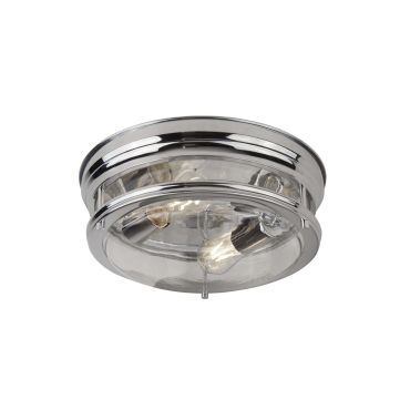 Searchlight Edinburgh - plafonnier - Ø 35 x 14,5 cm - IP44 - chrome