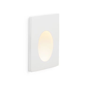Faro Plas - spot à encastrer - 165 x 100 mm, 175 x 110 mm taille d'encastrement - 1W LED inclus - blanc mat