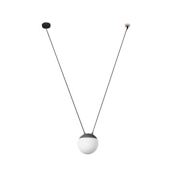 Faro Mine - lampe suspendue 1L - gris foncé - verre