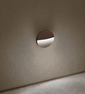 Century Italia Paseo - applique murale extérieure - Ø 11 x 2,5 cm - 4W LED inclus - IP54 - marron