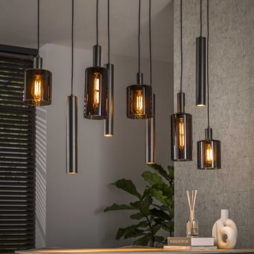 Vico Sepiora - lampe suspendue - 116 x 22 x 150 cm - sienne brûlée