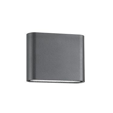 Nova Luce Soho - applique murale extérieure - 12 x 3 x 9 cm - 2 x 3W LED inclus - IP54 - gris foncé