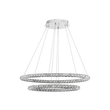 Nova Luce Celine - lampe suspendue - 85 x 42 x 120 cm - 52W LED inclus - chrome