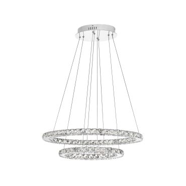 Nova Luce Celine - lampe suspendue - 64 x 44 x 120 cm - 40W LED inclus - chrome