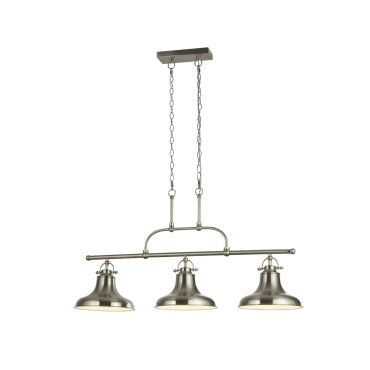 Searchlight Dallas - lampe suspendue - 95 x 25 x 150 cm - argent satiné