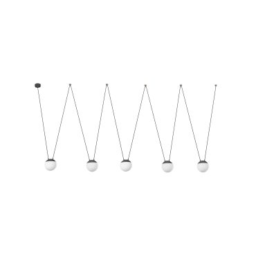 Faro Mine - lampe suspendue 5L - gris foncé - plastique