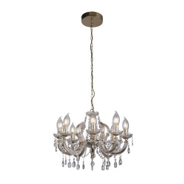 Searchlight Utah - lustre - Ø 60 x 150 cm - IP65 - or et transparent