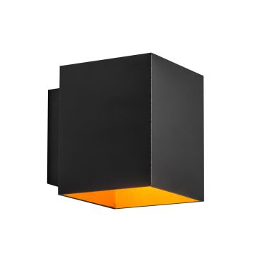 Zuma Line Sola WL Square Next - applique murale - 10 x 8,3 x 10,2 cm - noir et or