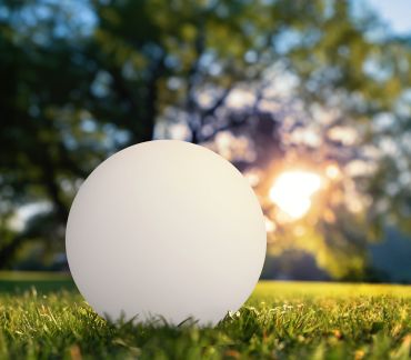 Century Italia Bolla Solar 25 - lampe rechargeable de table/sol à énergie solaire - Ø 25 x 23 cm - 0,4W LED RGB+W incluse - IP44 - blanc