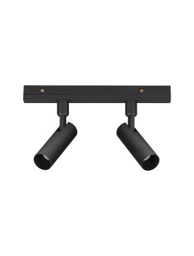 Nova Luce Buxton L - luminaire sur rail magnétique - 24,5 x 15,1 x 3,2 cm - 10W LED inclus - blanc couleur de lumière - noir