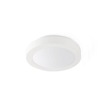 Faro Logos - plafonnier - Ø 27 x 9 cm - IP44 - blanc mat