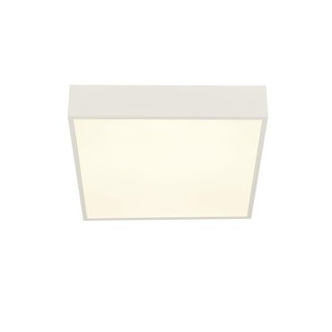 Searchlight Zeus - plafonnier - 30 x 30 x 6 cm - 16W LED inclus - IP44 - blanc et opale