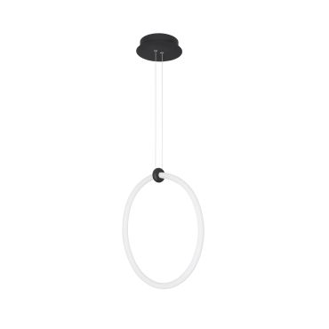 Nova Luce Girdino - lampe suspendue - 38 x 19 x 120 cm - 21W LED inclus - noir sable