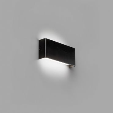 Faro Nash - applique murale - 21 x 4 x 9 cm - 8W LED inclus - noir mat