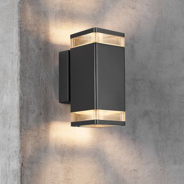 Nordlux Elm - applique d'extérieur - 9 x 23,4 x 13 cm - IP44 - noir