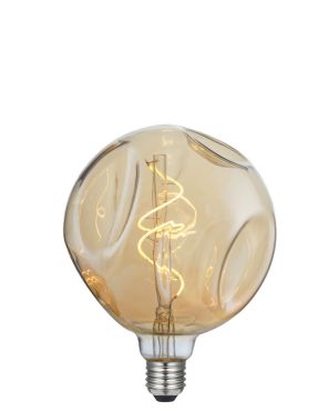 Daylight Italia Ampoule LED bombée - Ø 14 x 18,5 cm - E27 - 5W dimmable - 1800K - ambre