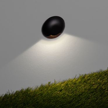 Nova Luce Eris - applique encastrée - Ø 6 x 5,4 cm - 1W LED inclus - IP67 - noir sablé