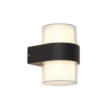 Searchlight Dundee - Applique d'extérieur - 9,5 x 13,3 cm - 6W LED inclus - IP44 - noir et blanc