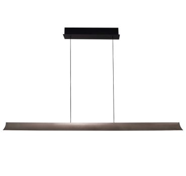 Maxlight Jo-Jo - lampe suspendue - 124 x 6 x 195 cm - 38W LED inclus - 2700K-5500K - gris et noir