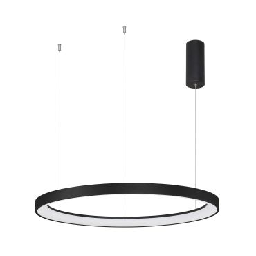 Nova Luce Pertino - lampe suspendue - Ø 78 x 150 cm - 60W LED dimmable inclus - noir sable