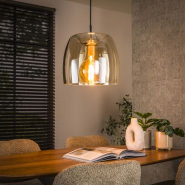 Vico Drift Glass - lampe suspendue - Ø 35 x 150 cm - ambre