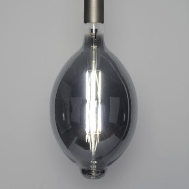 Vico Lampe à filament LED dimmable - Ø 18 x 33 cm - E27 - 8W - 2700K - gris fumé
