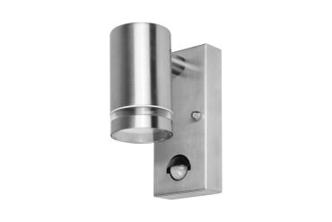 Integral LED Malaga – applique murale extérieure avec détecteur de mouvement – 6,8 x 11,6 x 14,9 cm – IP54 – acier inoxydable
