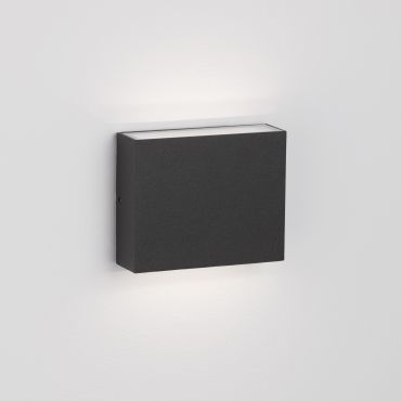 Nova Luce Dewi - applique murale extérieure - 11,8 x 9,7 x 3,8 cm - 8W LED inclus - IP65 - anthracite foncé