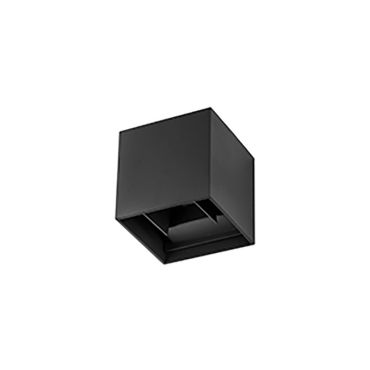 Nova Luce Como - applique murale extérieure - 11,2 x 11,2 x 11,2 cm - 2 x LED 3W inclus - IP54 - noir