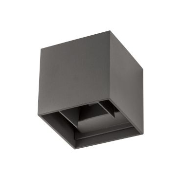 Nova Luce Como - Applique d'extérieur - 11,2 x 11,2 x 11,2 cm - 2 x 3W LED inclus - IP54 - gris foncé