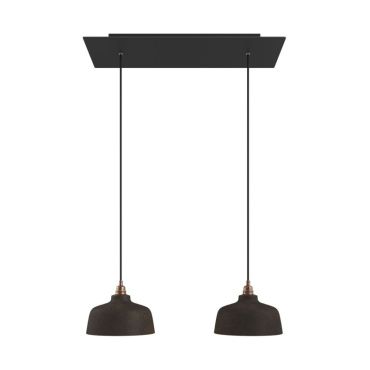 Creative Cables Coppa - lampe suspendue 2L - 67,5 x 120 cm - noir