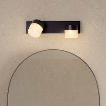 Nova Luce Teko - applique murale - 25 x 6 x 11 cm - 11W LED inclus - IP44 - noir sablé