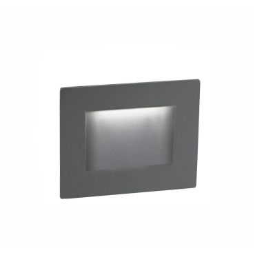 Nova Luce Krypton - applique encastrée - 8 x 7 x 8 cm - 3W LED inclus - IP54 - gris foncé