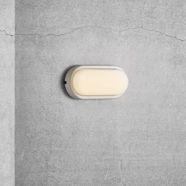 Nordlux Cuba Energy - applique murale extérieure - 20,5 x 4,3 x 10 cm - 6,5W LED inclus - IP54 - blanc et blanc opale