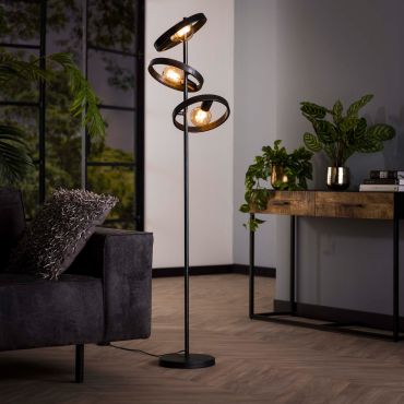 Vico Hover - lampadaire 3L - 40 x 40 x 155 cm - anthracite