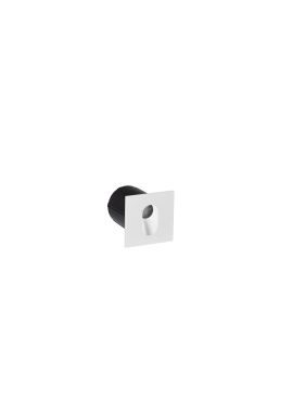 Nova Luce Cael - applique encastrée - 7 x 7 x 7,5 cm - 3W LED inclus - IP65 - blanc sablé